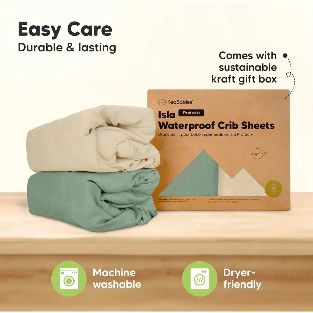 NIB -‎ KeaBabies Waterproof Crib Sheet Set